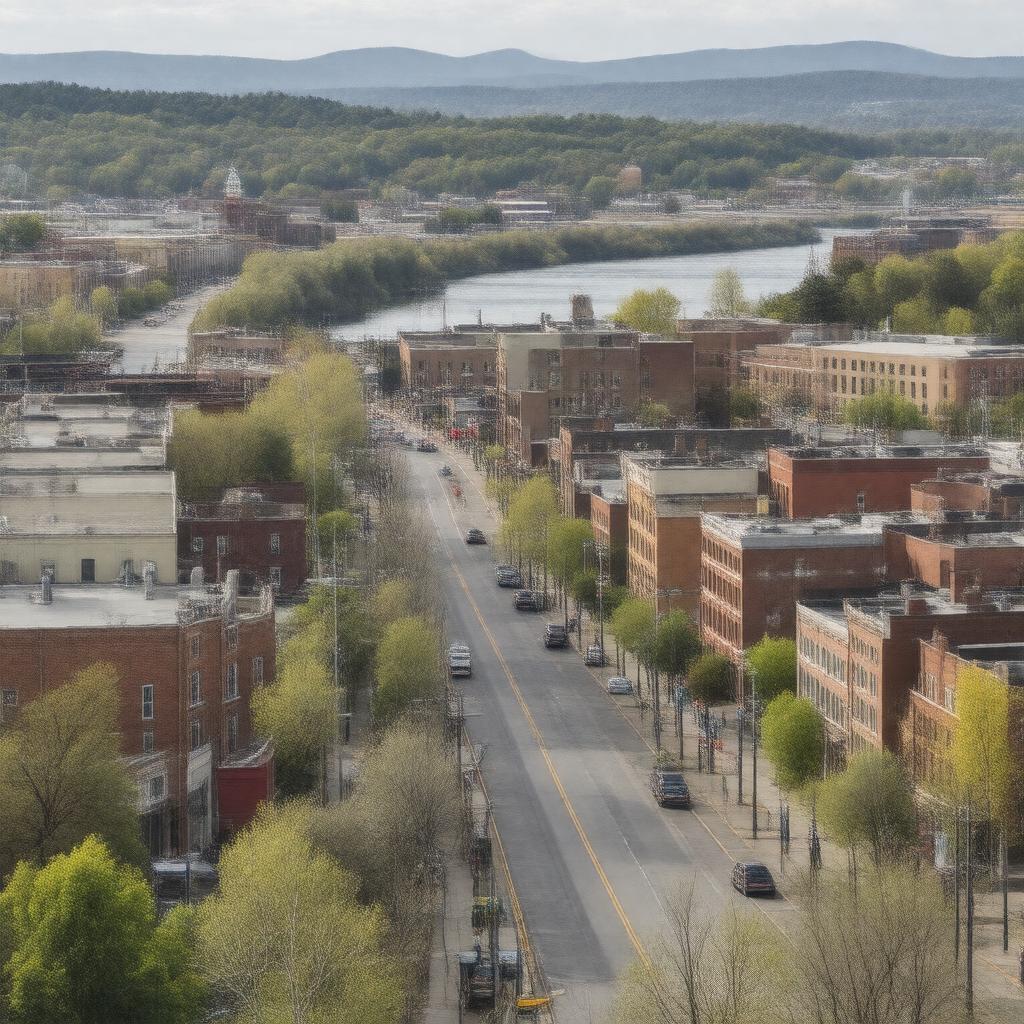 AI-created image of Lewiston, Maine