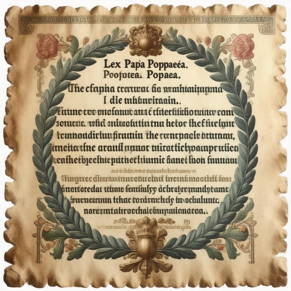 Click to view larger image AI-created image of Lex Papia Poppaea