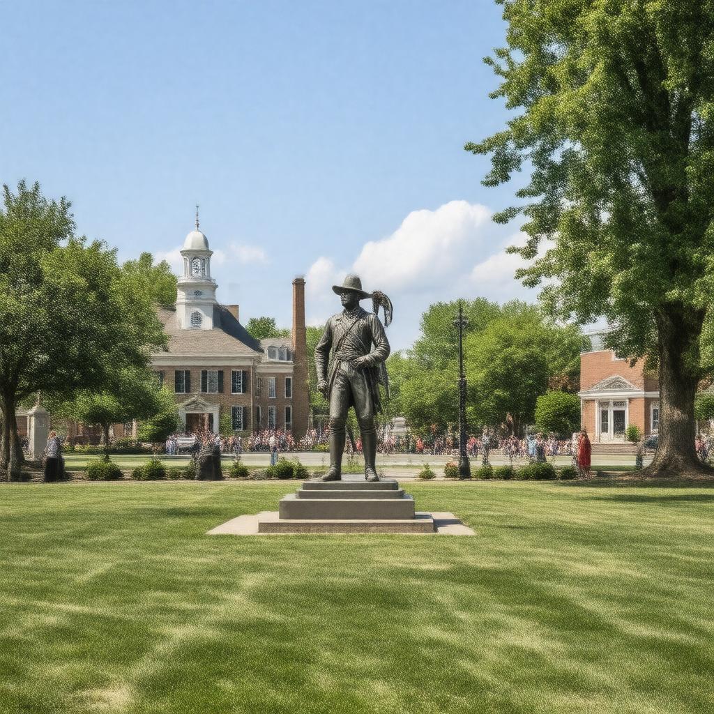 Click to view larger image AI-created image of Lexington Battle Green