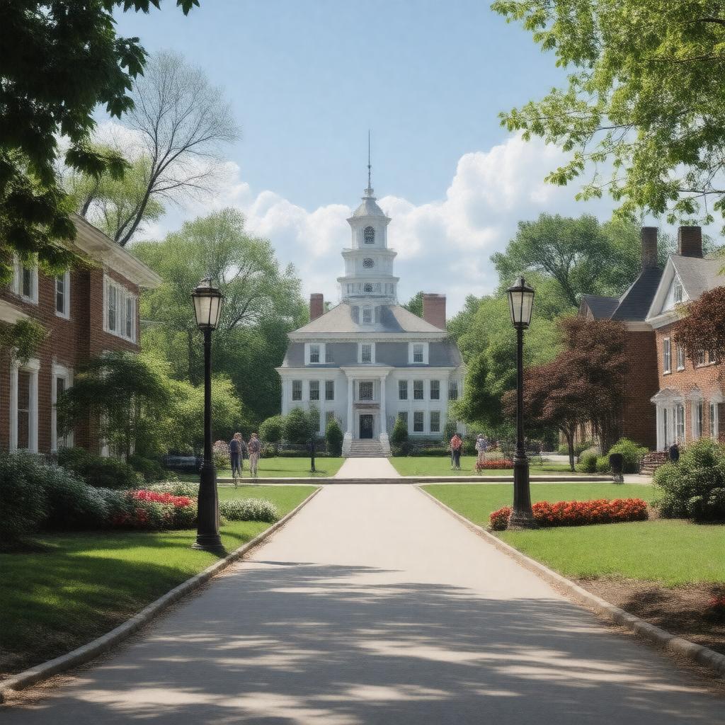 AI-created image of Lexington, Massachusetts, USA