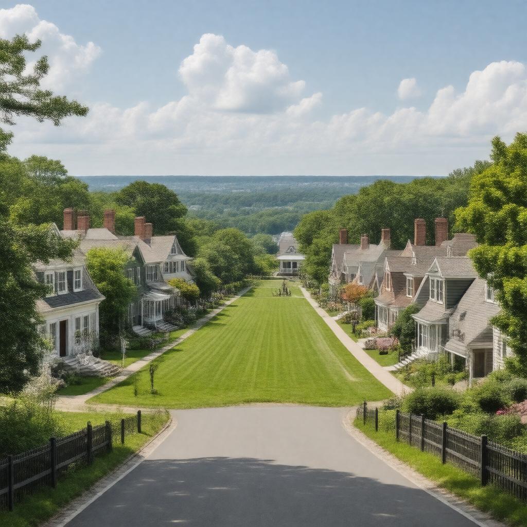 AI-created image of Lexington, Massachusetts, United States