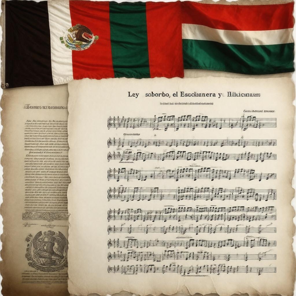 AI-created image of Ley sobre el Escudo, la Bandera y el Himno Nacionales