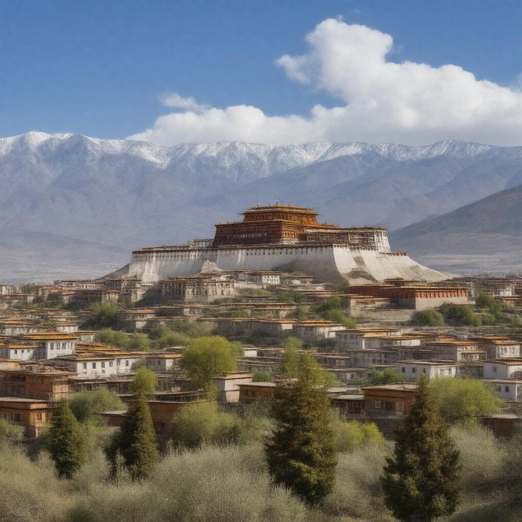 AI-created image of Lhasa, China