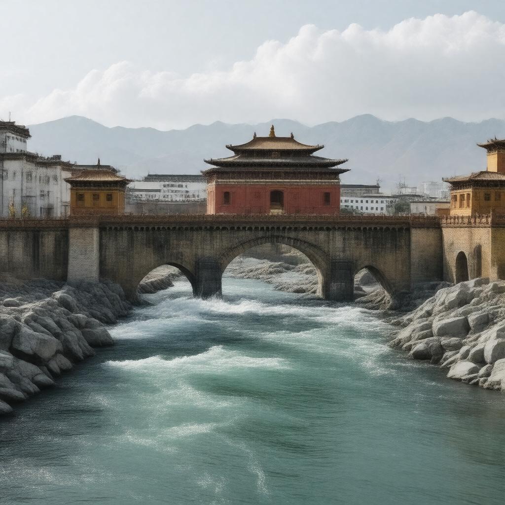 AI-created image of Lhasa River Bridge