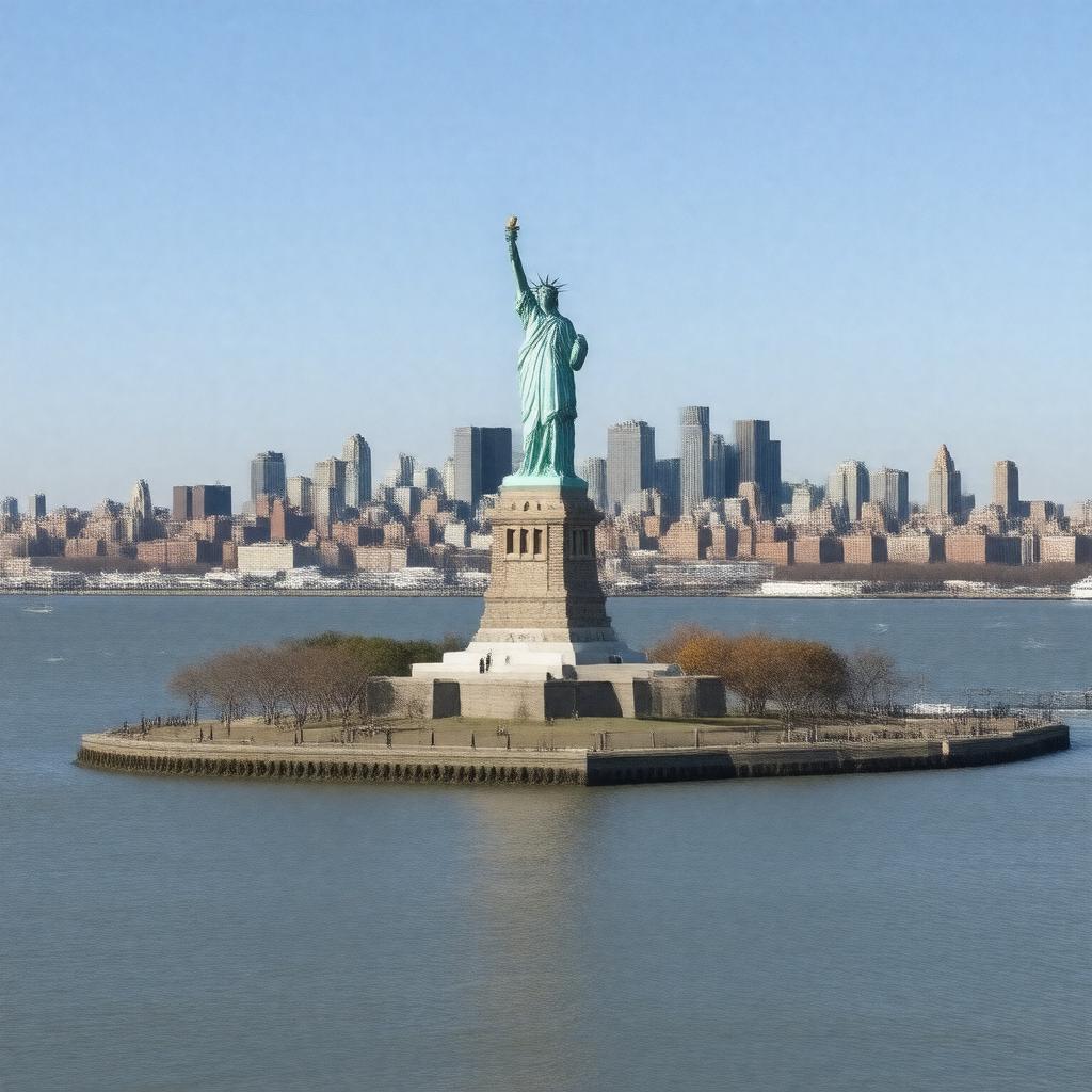 AI-created image of Liberty Island