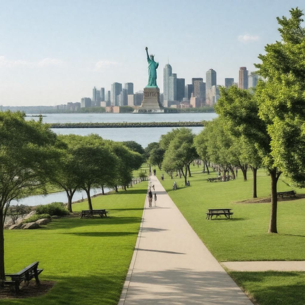 AI-created image of Liberty State Park