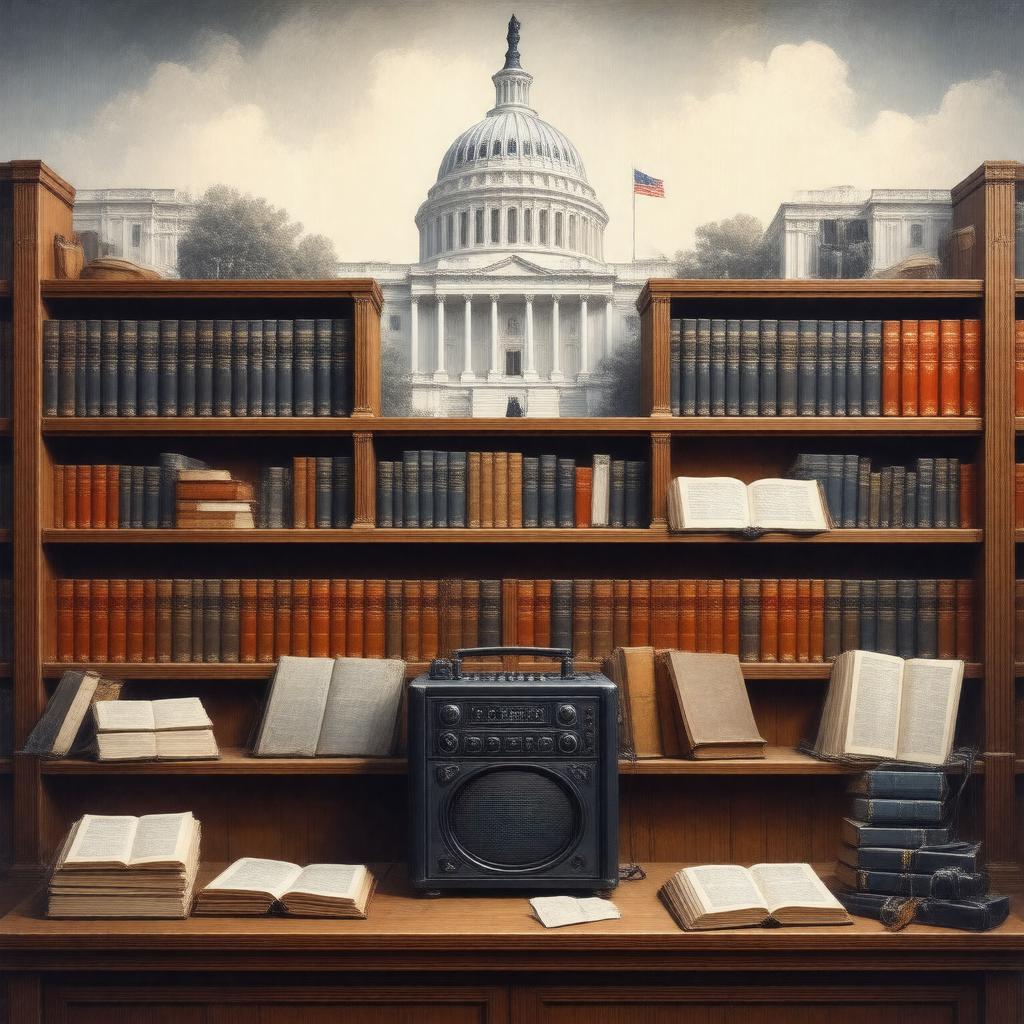 Click to view larger image AI-created image of Library of Congress Books for the Adult Blind Project