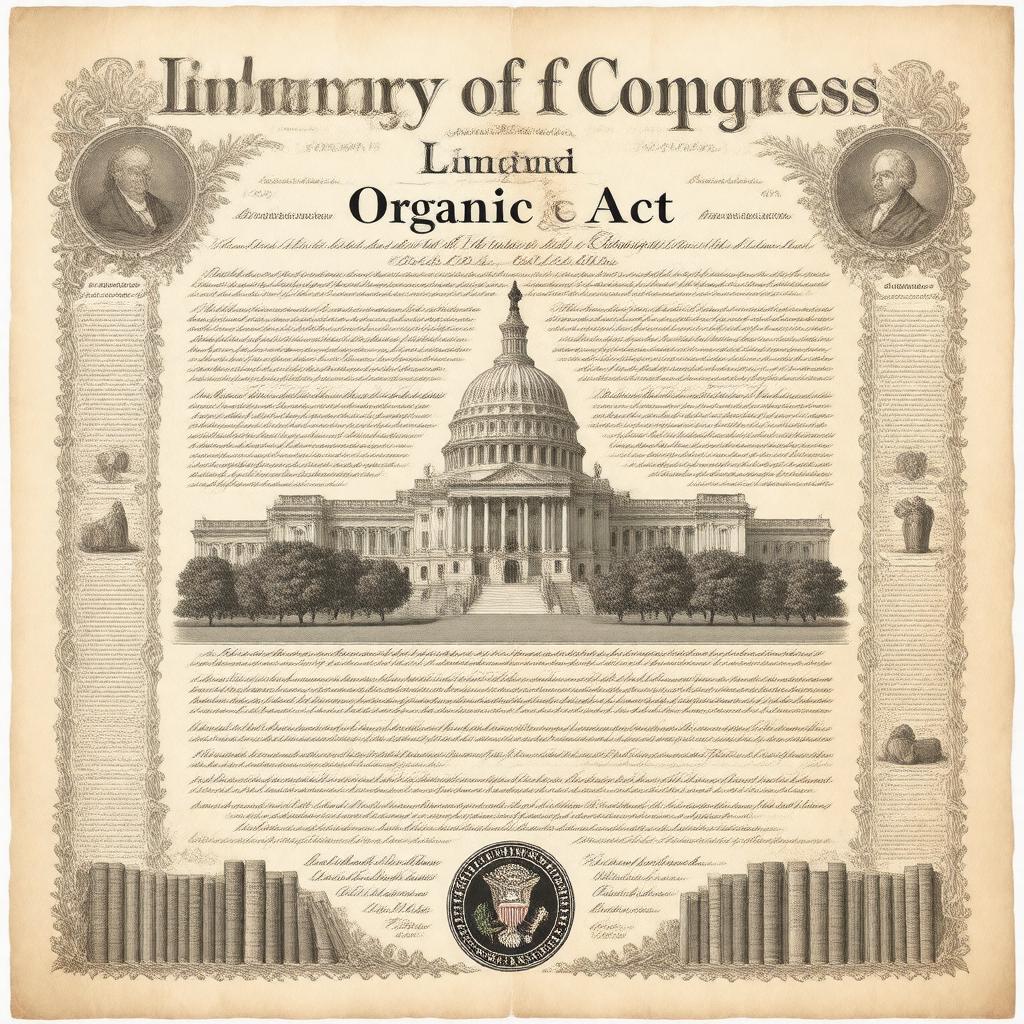 Click to view larger image AI-created image of Library of Congress Organic Act