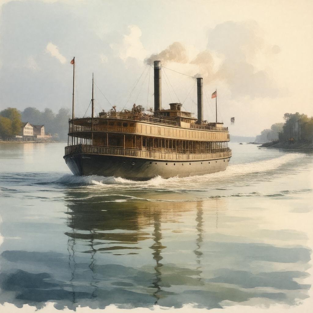 Click to view larger image AI-created image of Life on the Mississippi