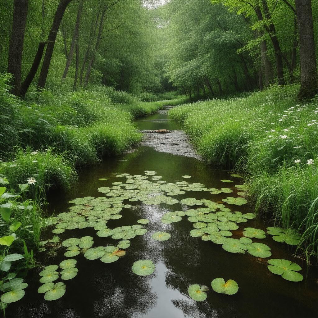 AI-created image of Lily Pond Brook
