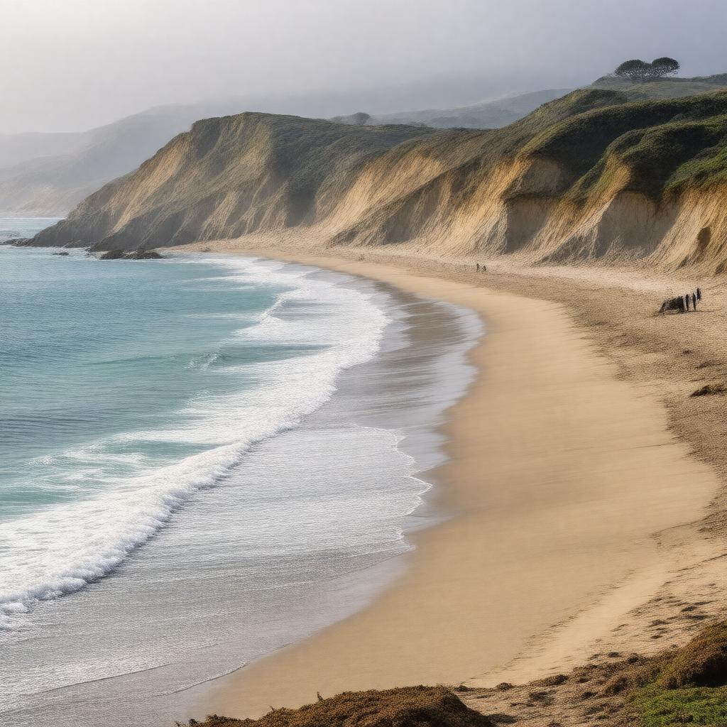 AI-created image of Limantour Beach