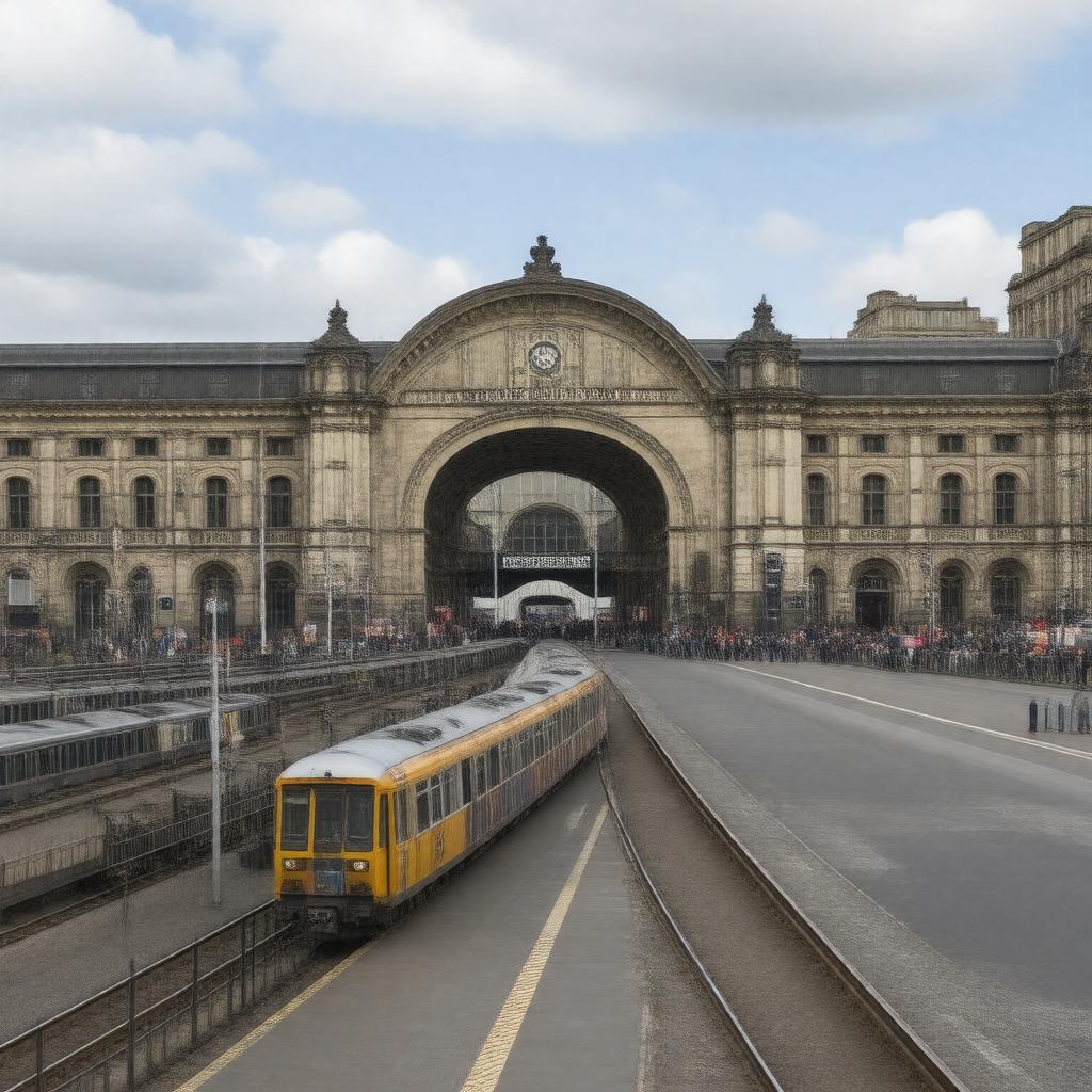 AI-created image of Lime Street Station