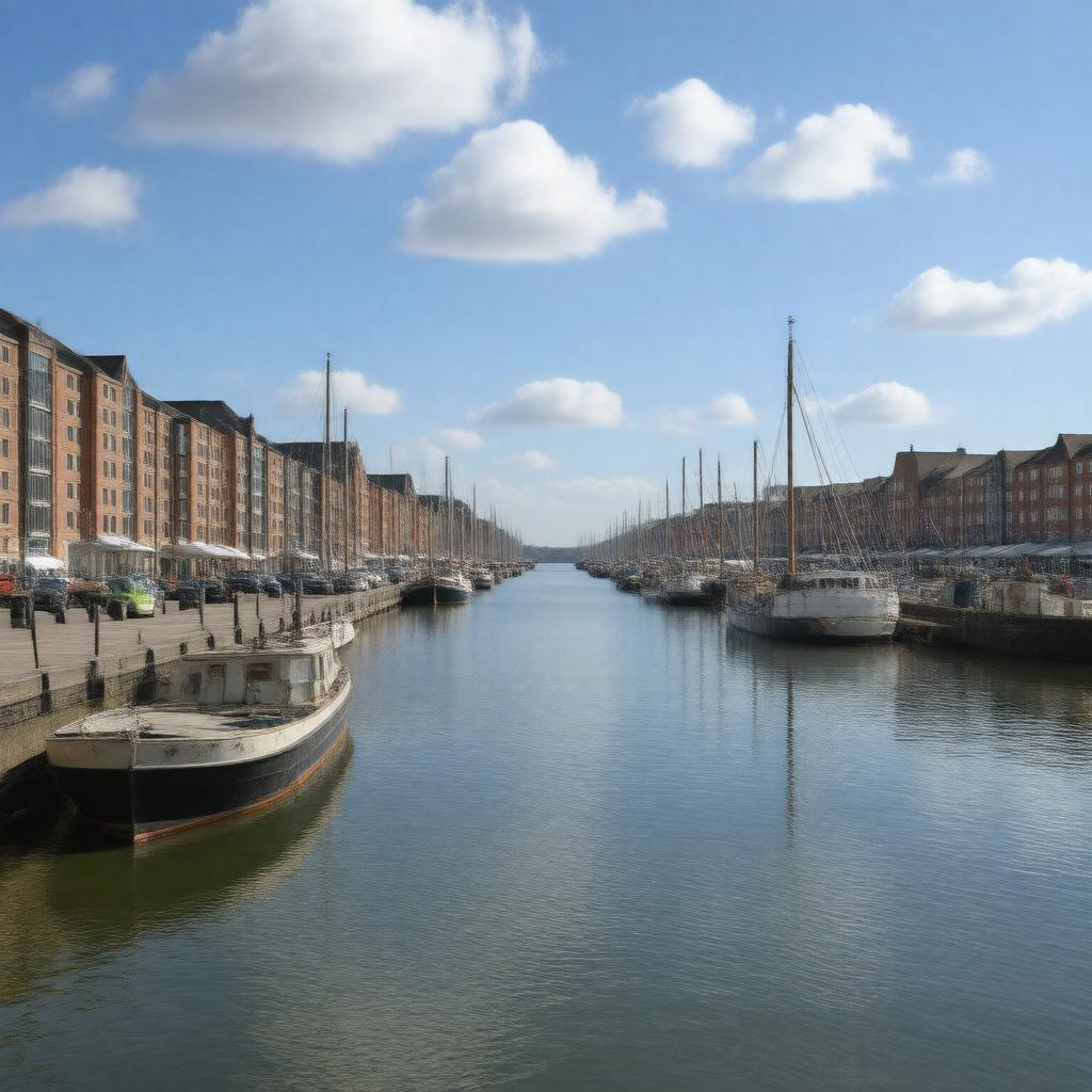 AI-created image of Limehouse Basin