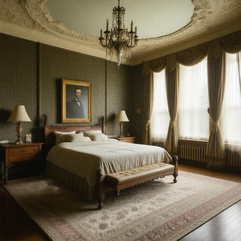 Click to view larger image AI-created image of Lincoln Bedroom