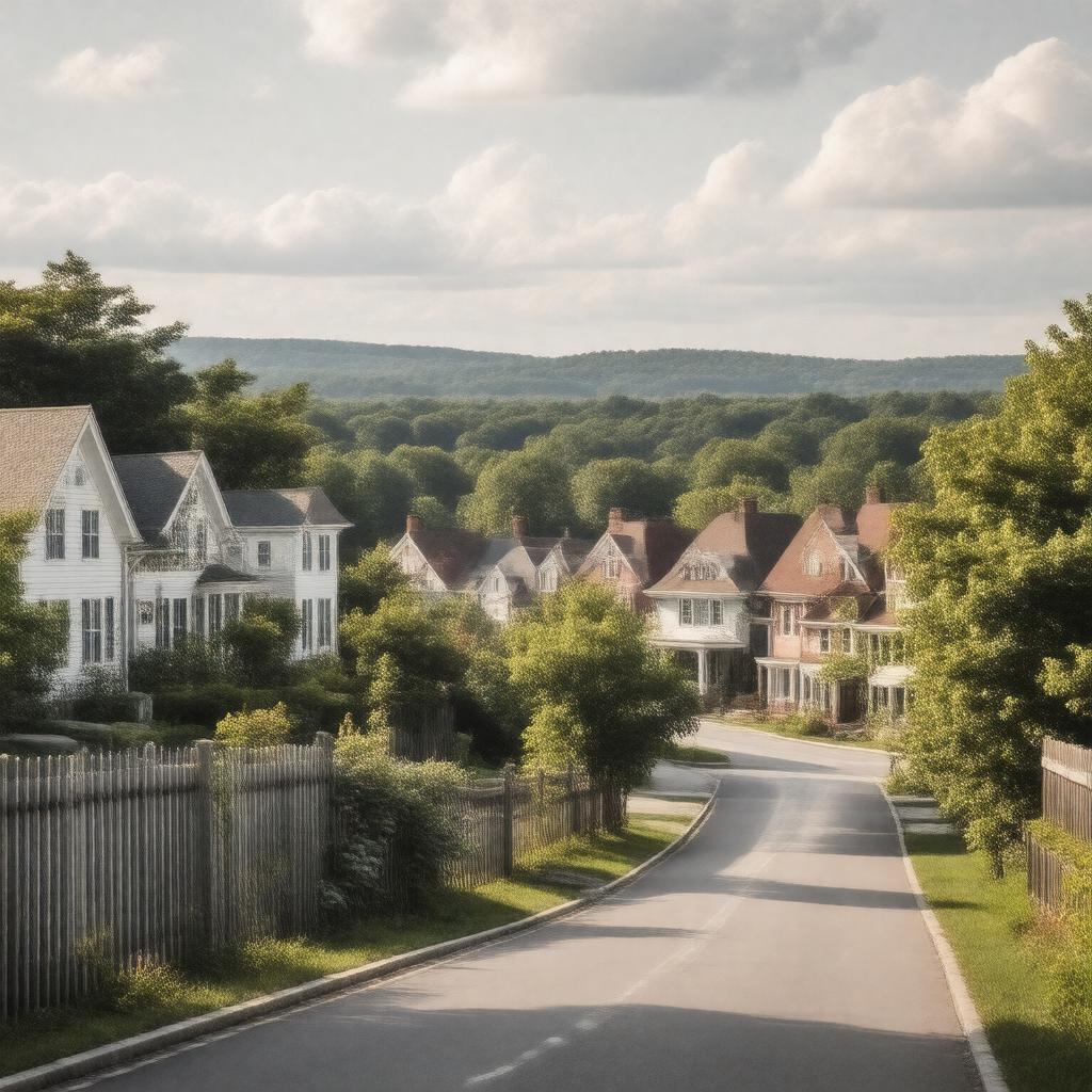 AI-created image of Lincoln, Massachusetts