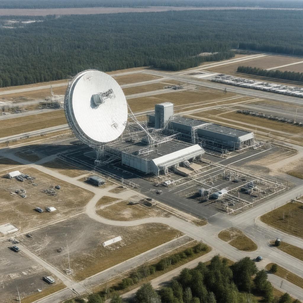 Click to view larger image AI-created image of Lincoln Space Surveillance Complex
