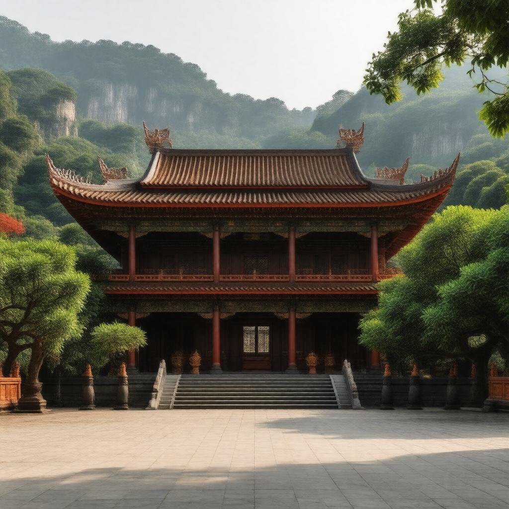 AI-created image of Lingyin Temple