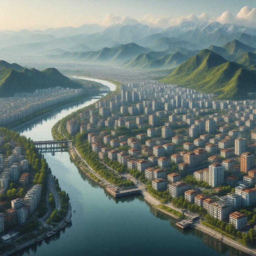 Click to view larger image AI-created image of Linjiang City