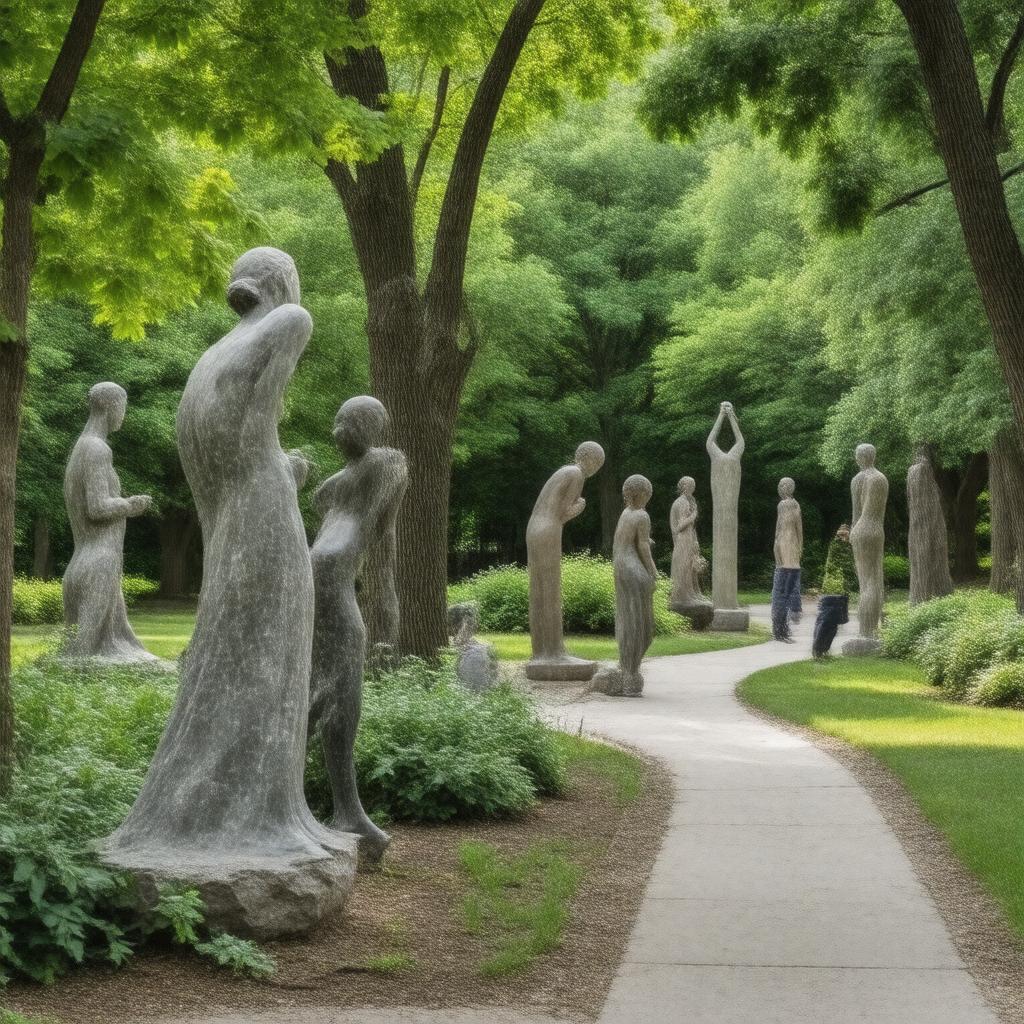 Click to view larger image AI-created image of Linnea Sculpture Garden