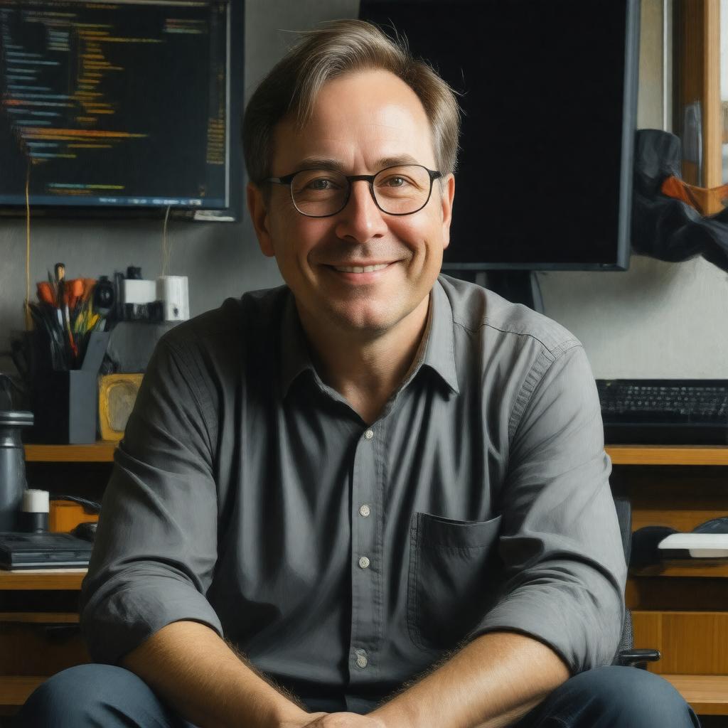 AI-created image of Linus Torvalds