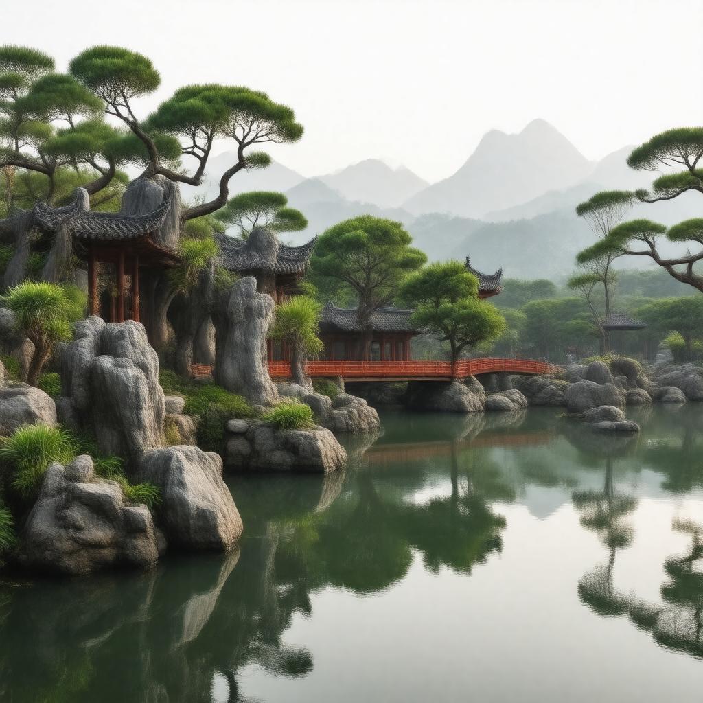 AI-created image of Lion Grove Garden