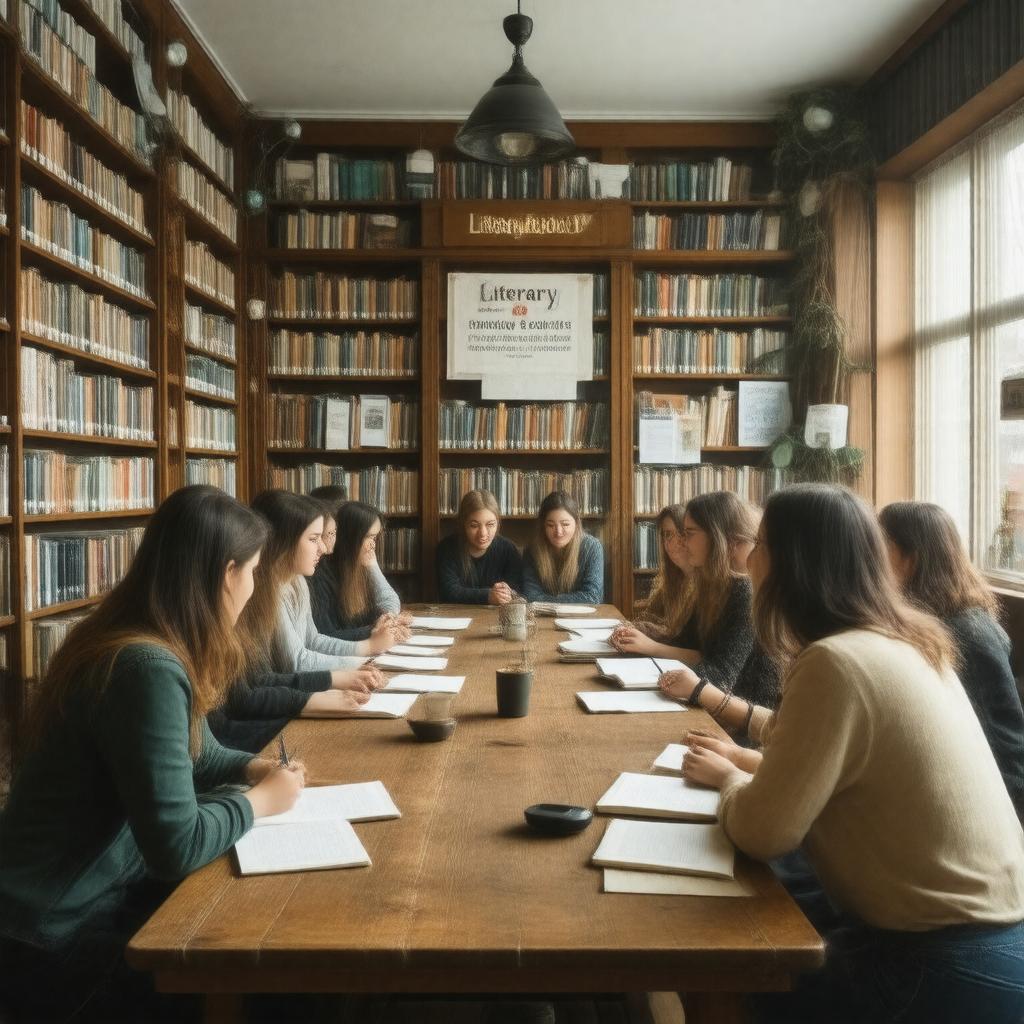 Click to view larger image AI-created image of Literary Society