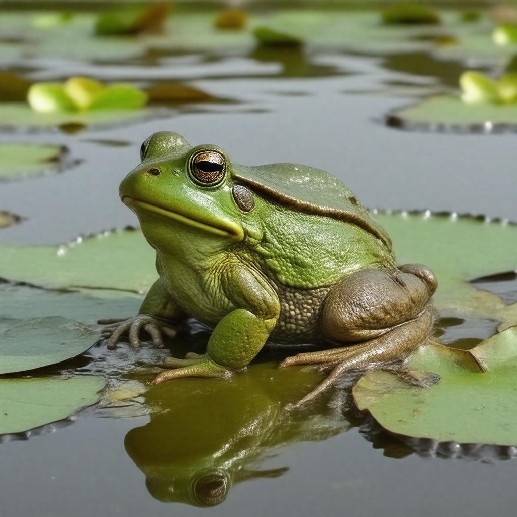 AI-created image of Lithobates catesbeianus