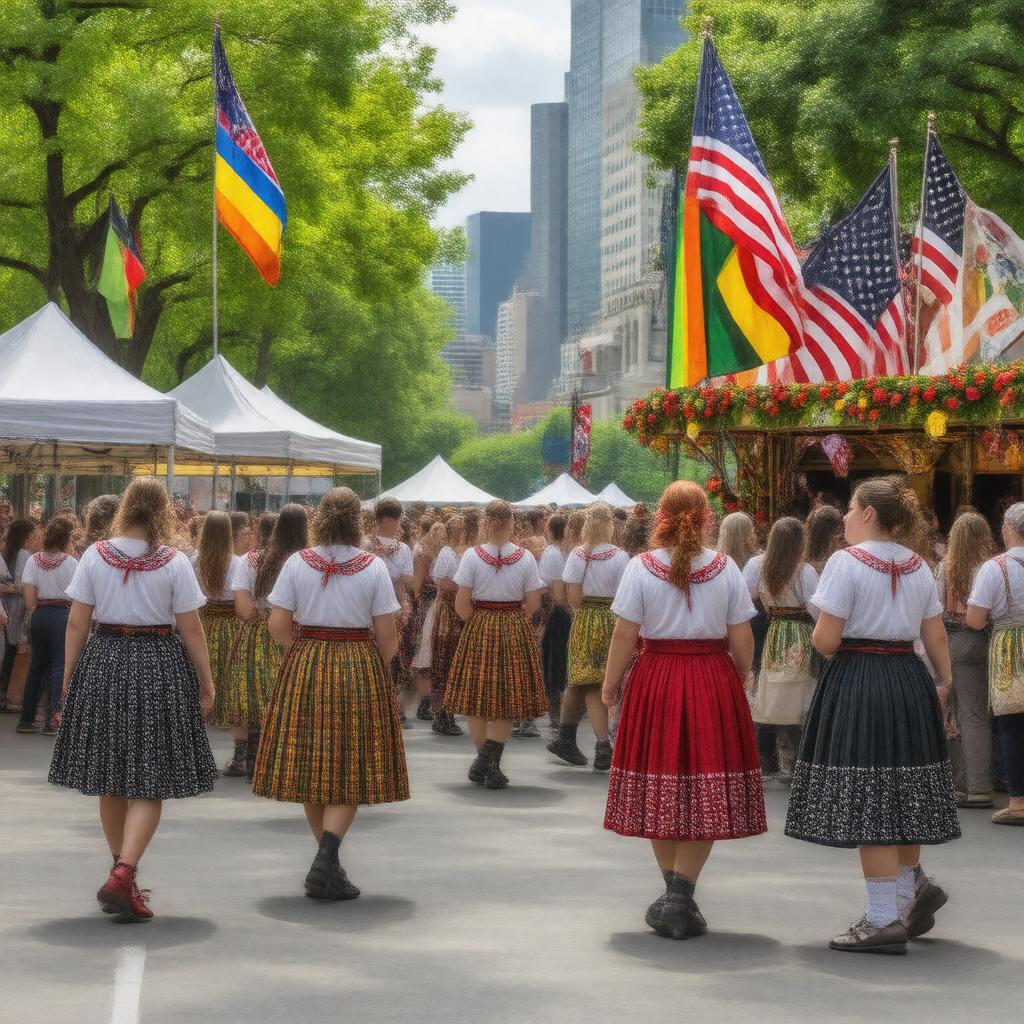 AI-created image of Lithuanian Americans
