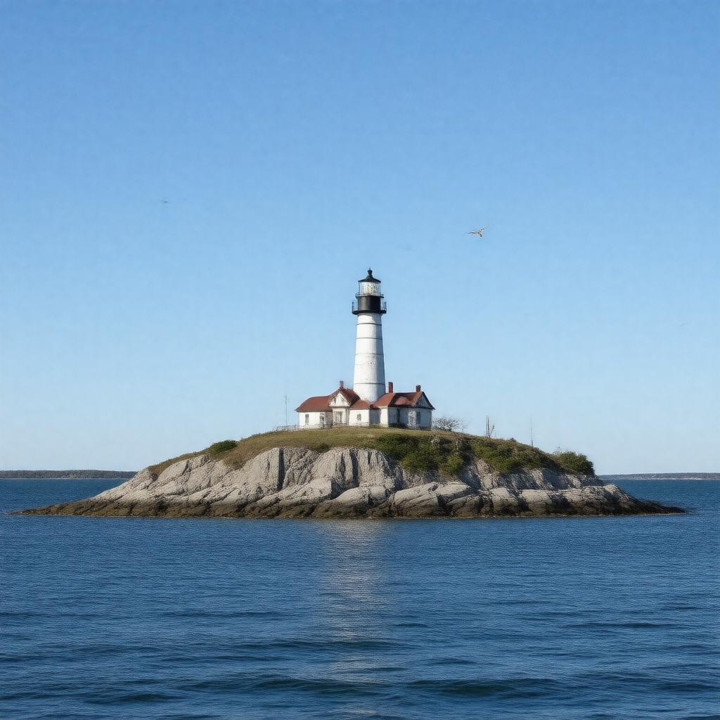 AI-created image of Little Brewster Island