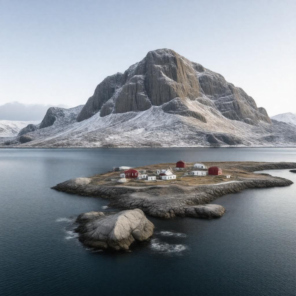 Click to view larger image AI-created image of Little Diomede Island