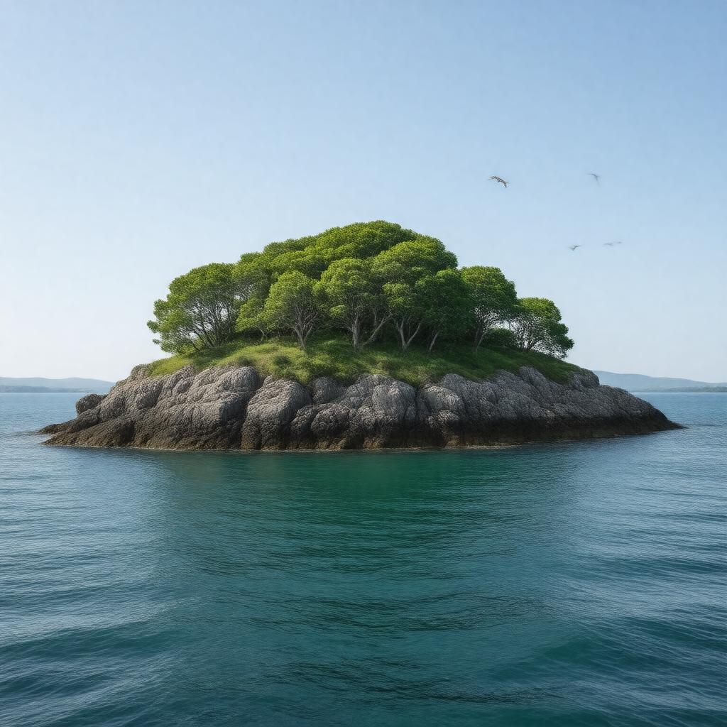 AI-created image of Little Drake's Island