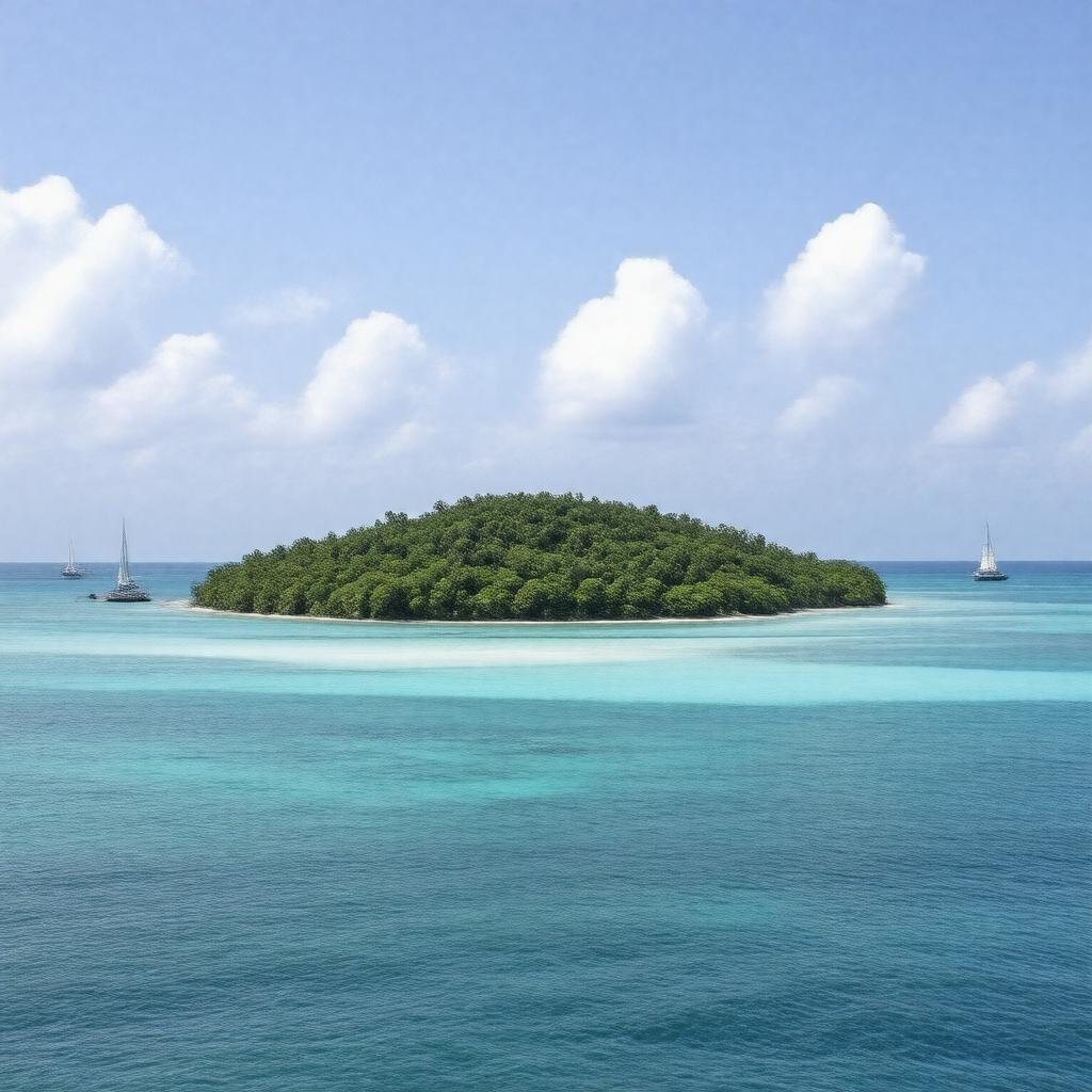 AI-created image of Little Gin Island