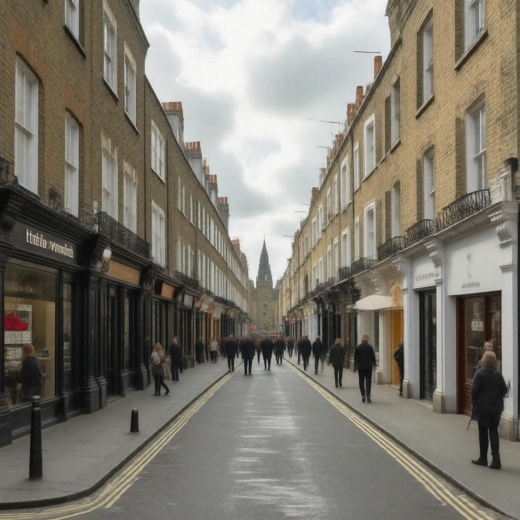 AI-created image of Little Newport Street