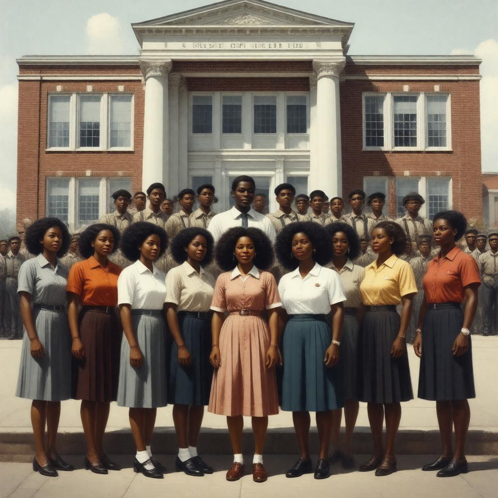 AI-created image of Little Rock Nine (1957)