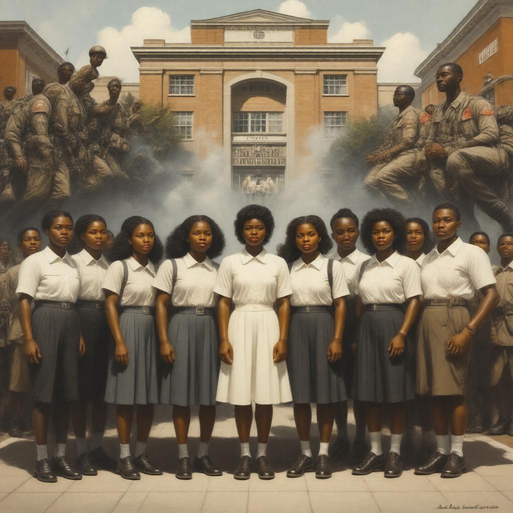 AI-created image of Little Rock Nine