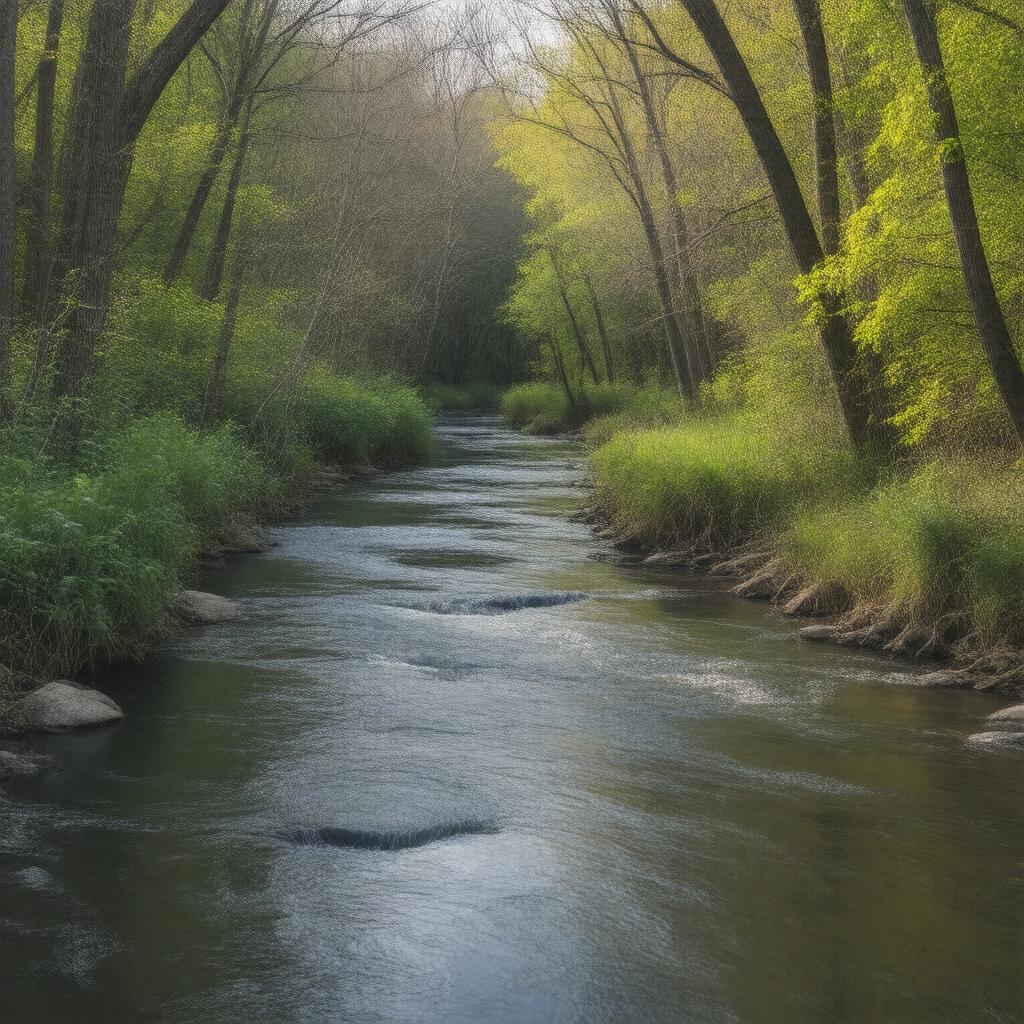 AI-created image of Little St. Francis River
