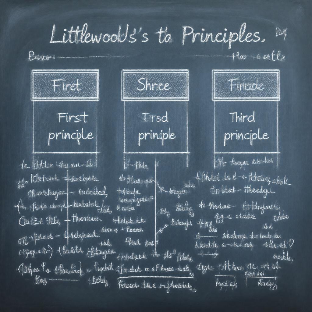 Click to view larger image AI-created image of Littlewood's three principles