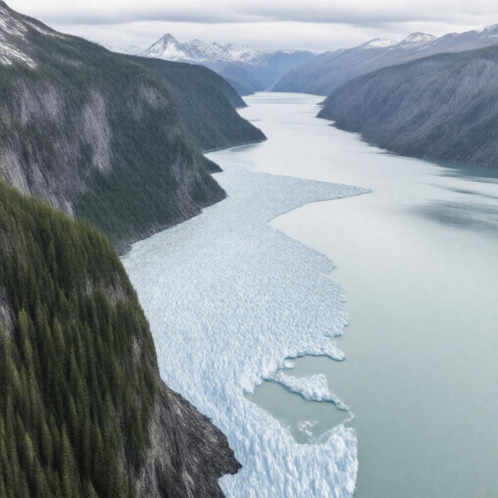 AI-created image of Lituya Bay