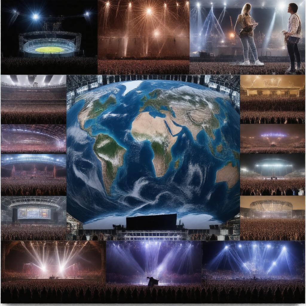 AI-created image of Live Aid 2007 Concert