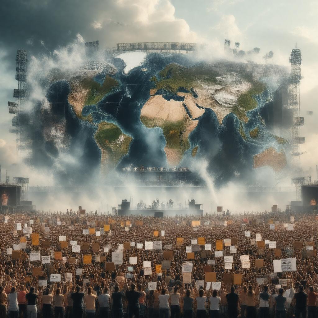 AI-created image of Live Earth global concerts