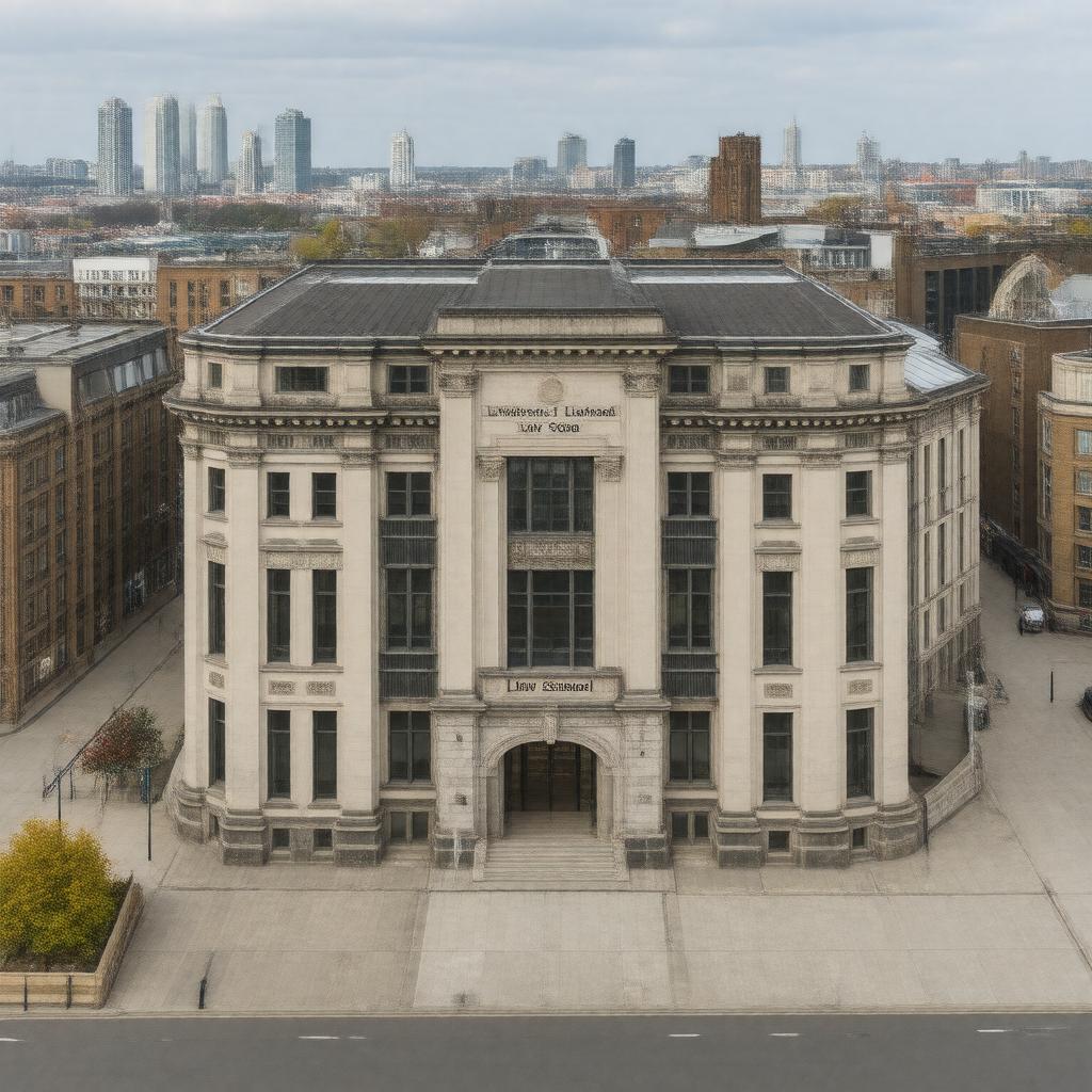 AI-created image of Liverpool Law School