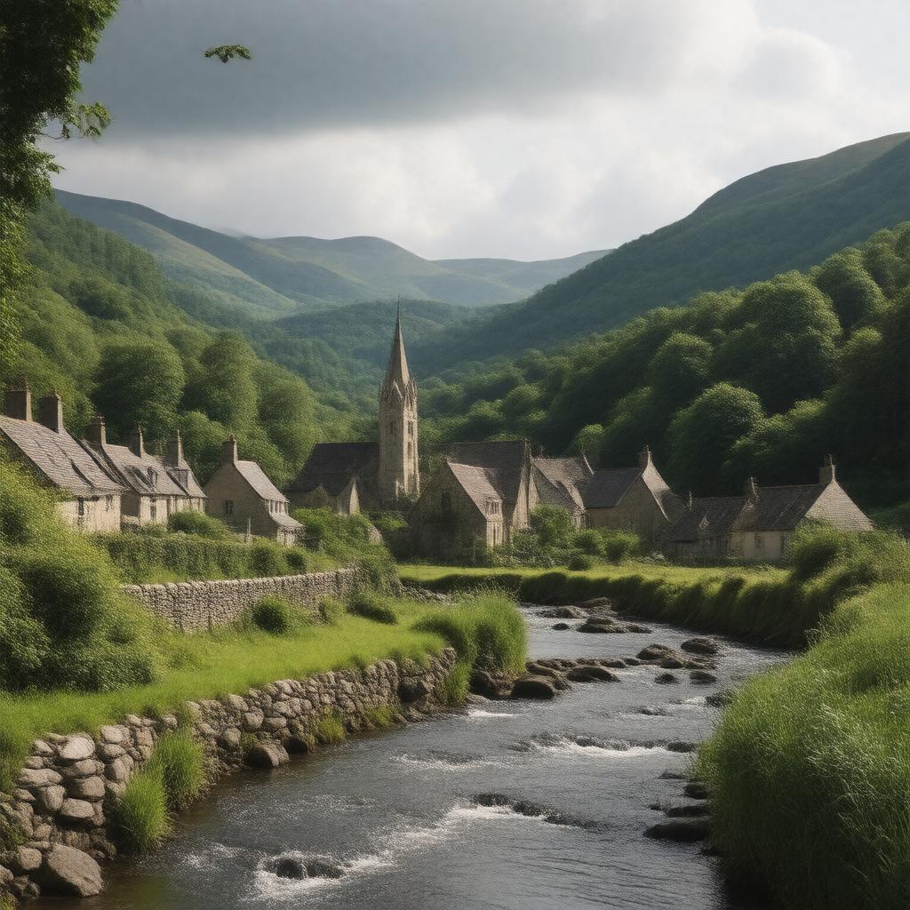 AI-created image of Llandogo