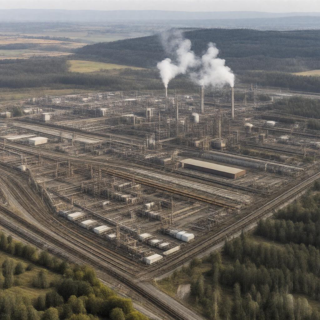 Click to view larger image AI-created image of Llanwern Steelworks