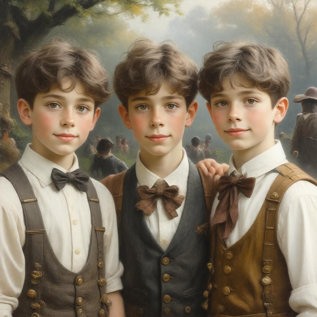 AI-created image of Llewelyn Davies boys