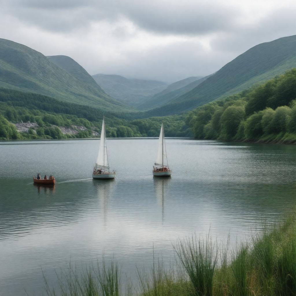 Click to view larger image AI-created image of Llyn Tegid