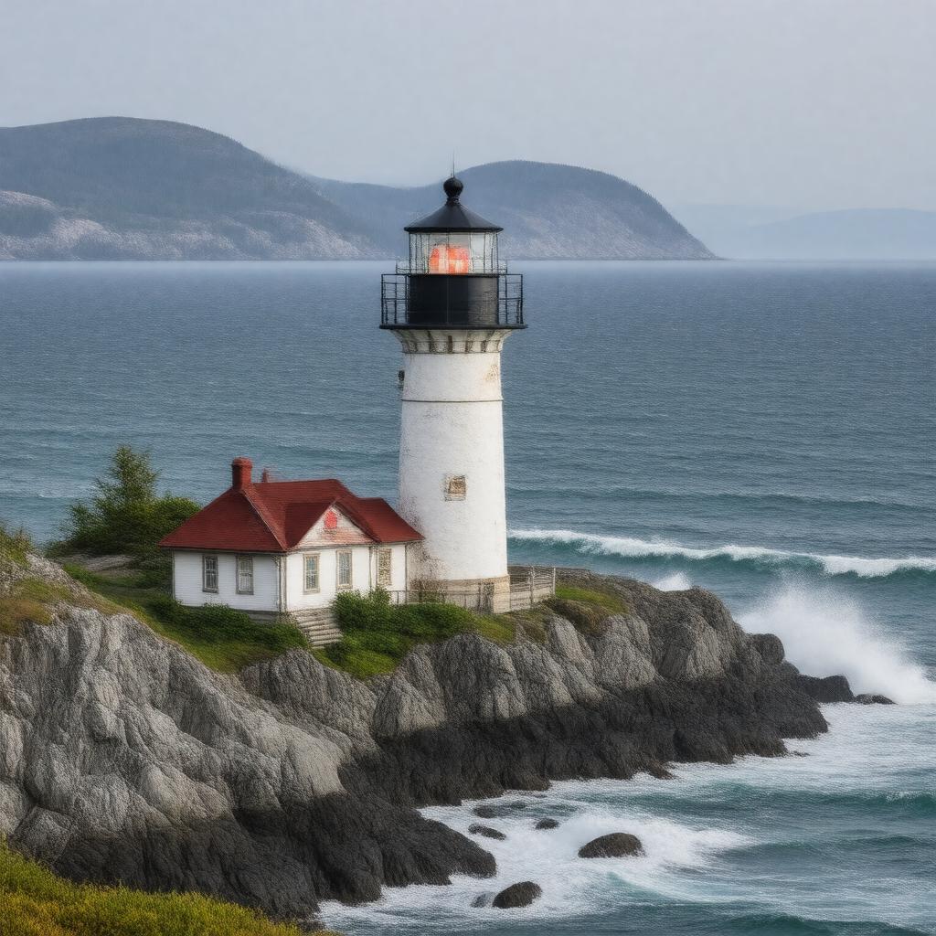 AI-created image of Lobster Cove Head Lighthouse