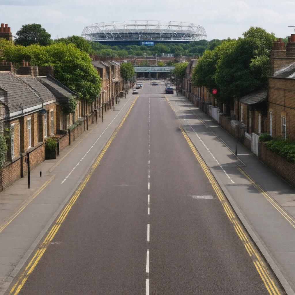 AI-created image of Loftus Road (the street)