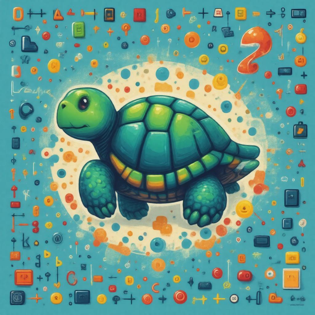 AI-created image of Logo programming language