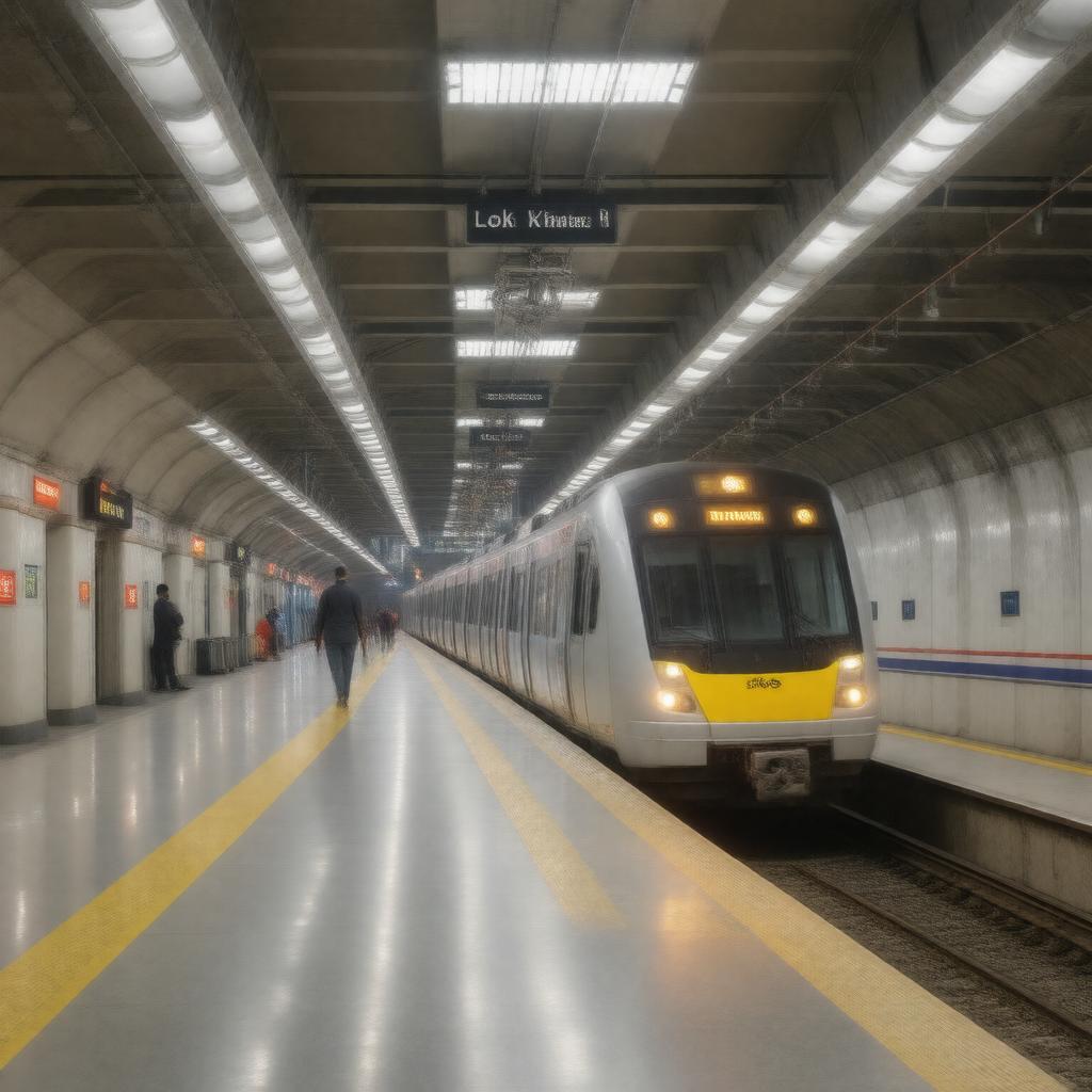 AI-created image of Lok Kalyan Marg metro station