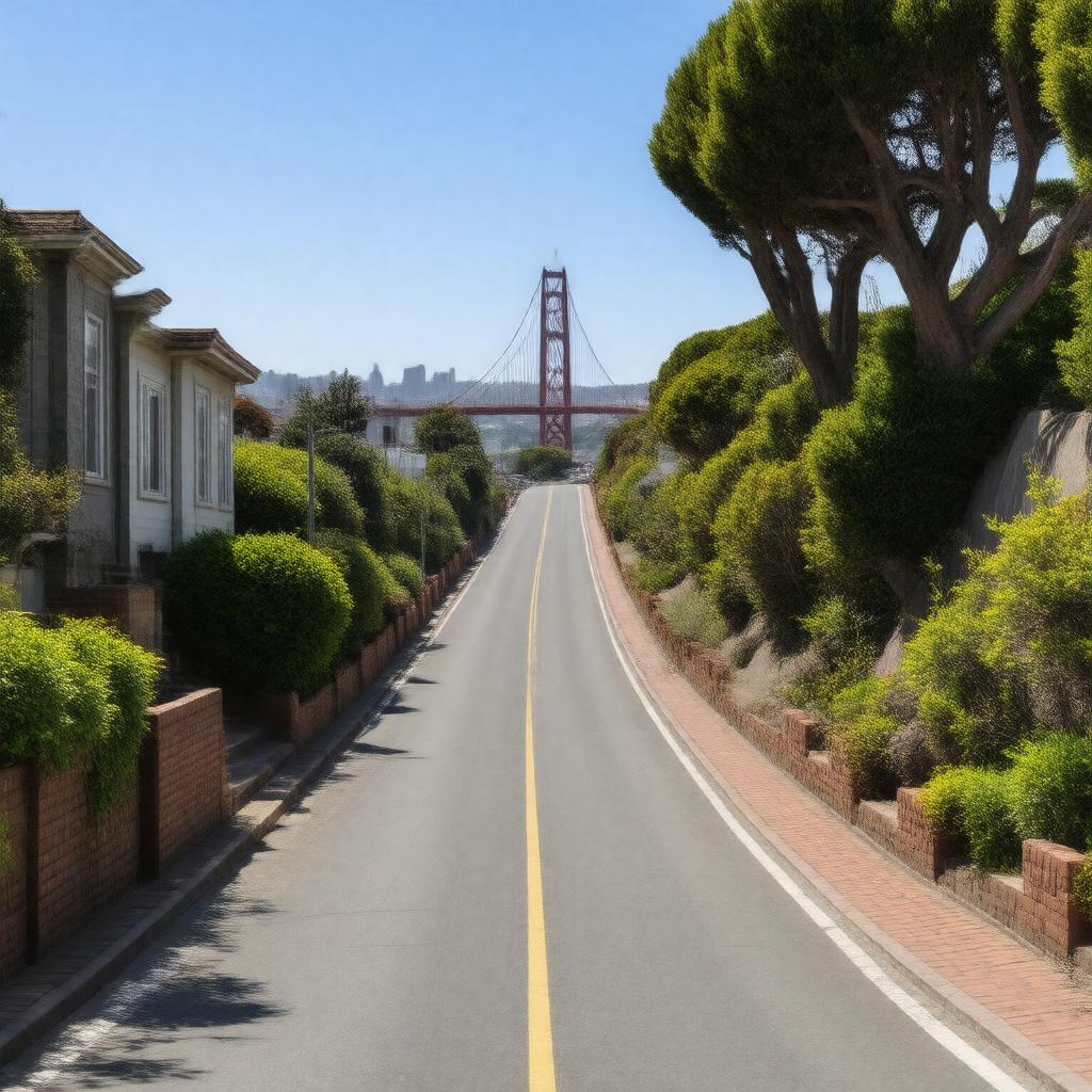 AI-created image of Lombard Street